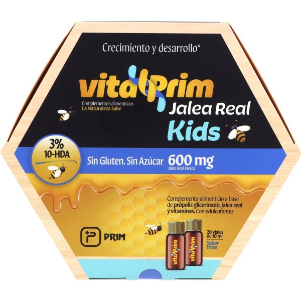 Vitalprim Jalea Real Kids 20 Viales 10ml Sabor Fresa