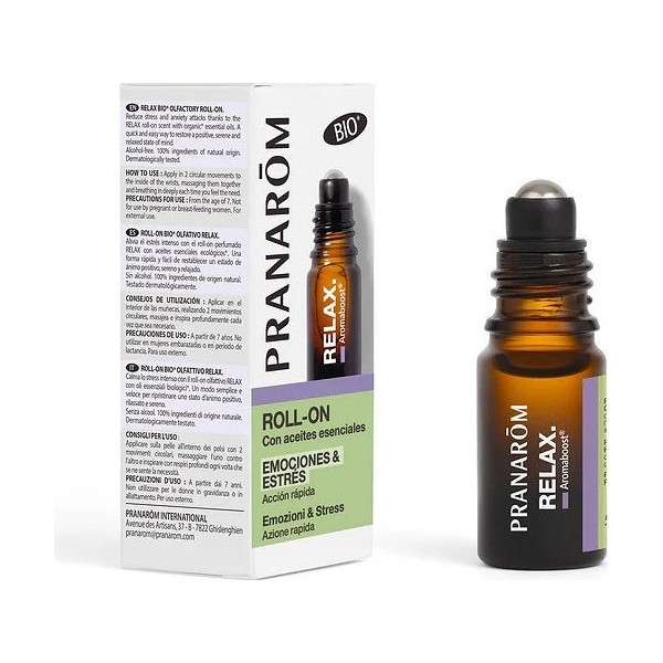 Pranarôm Aromaboost Relax Roller Antiestrés y Relajación Bio 5ml